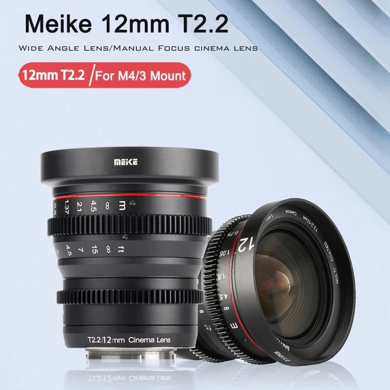Meike 12 мм T2.2 объектив камеры ручной фокус портрет Cine объектив для Olympus Panasonic Lumix M4/3-крепление для M4/3 крепление