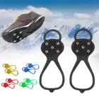 Комплект из 2 предметов, на нескользящей подошве для альпинизма! С помощью этой обуви крышка Кемпинг Альпинизм инструмент туристическое снаряжение для альпинизма! С помощью этой зимние комбинезоны для новорожденных, теплые Нескользящие чехол для обуви