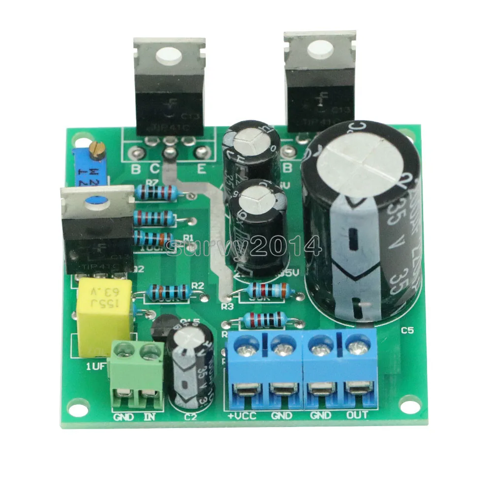 DC 12 V-30 V 24V Mini 1969 TIP41C 1 CH Усилитель установочная доска чистый класс A Герметичный мульти-поворотный Регулируемый модуль сопротивления