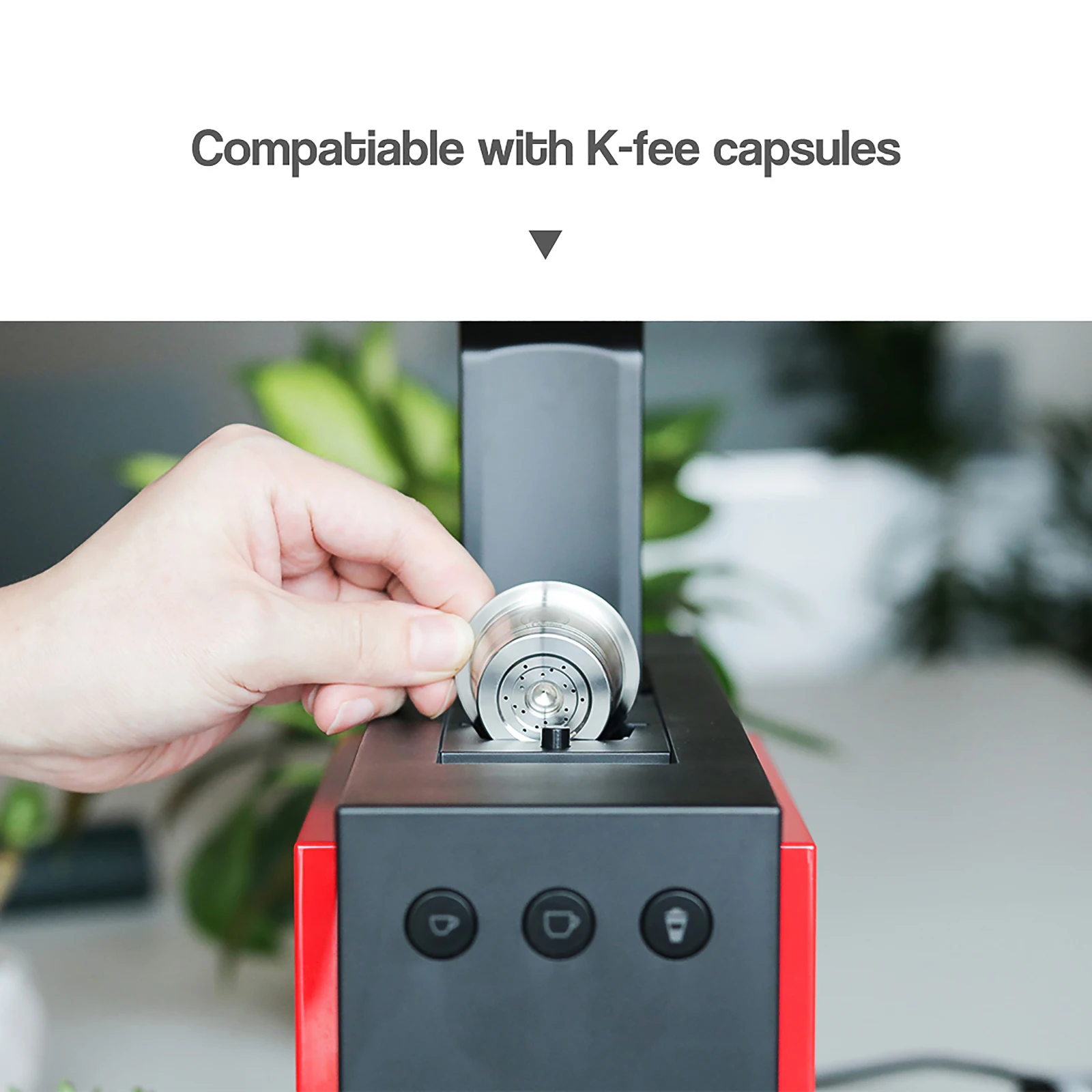 

For Caffitaly Tchibo Cafissimo ALDI Expressi Refillable K-fee Coffee Capsule Pod Filters Stainless Steel Cafeteira Tamper Spoon