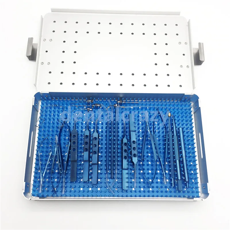 Titanium Cataract Set 21PCS Eye Surgical Instruments with sterilization tray box | Красота и здоровье