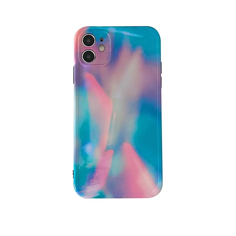 

Simple Aurora Halo Apple 12pro mobile phone case iPhone11promax soft all-inclusive protective cover/8 applicable x