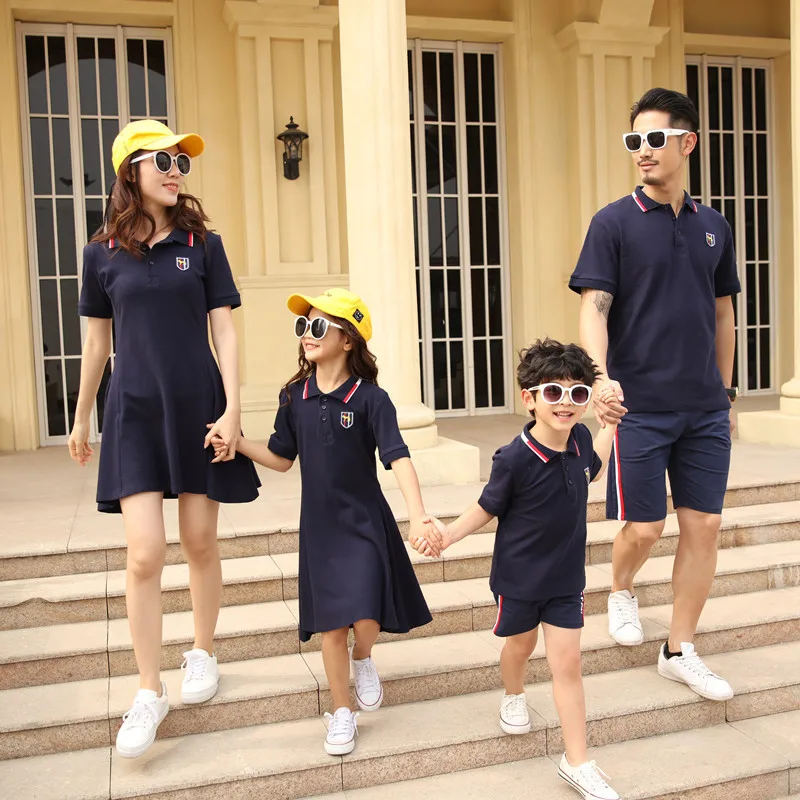 

Mother Daughter Dresses Summer Style Tshirt And Short Pants Family Matching Clothes Father Son Men Boy Clothes Set Family Look