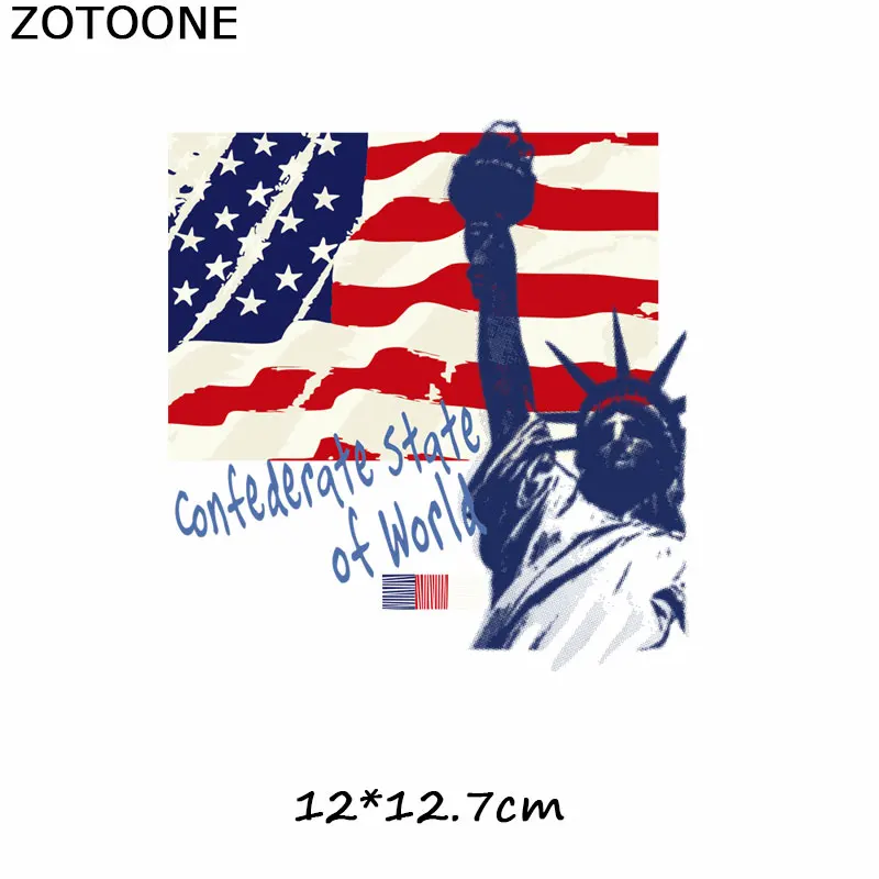Наклейки для одежды ZOTOONE американский национальный флаг патчи сделай сам