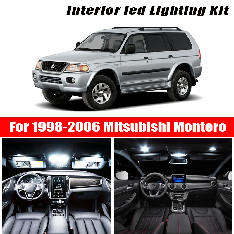 Для 1998 2006 Mitsubishi Montero белые автомобильные аксессуары Canbus без ошибок светодиодный