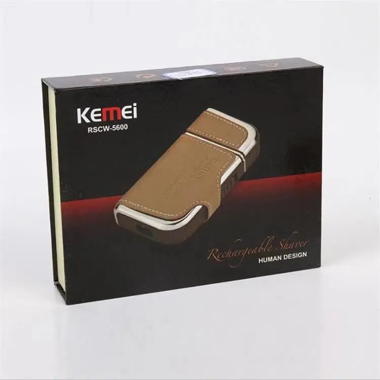 

Kemei reciprocating leather case portable electric razors km-5600 rechargeable shaver