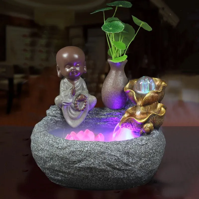 Альпинарий фонтан изделия фэн шуй гостиная комнатный увлажнитель маленький