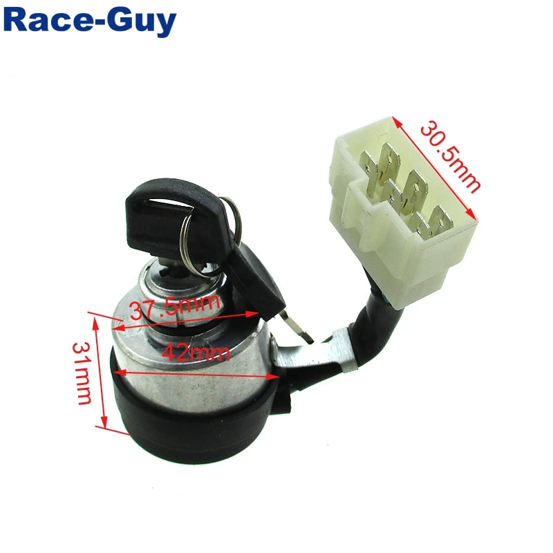 6 проводов ВКЛ./ВЫКЛ. переключатель ключа зажигания для DuroMax XP4400E XP4400EH XP8500E XP10000E 188F