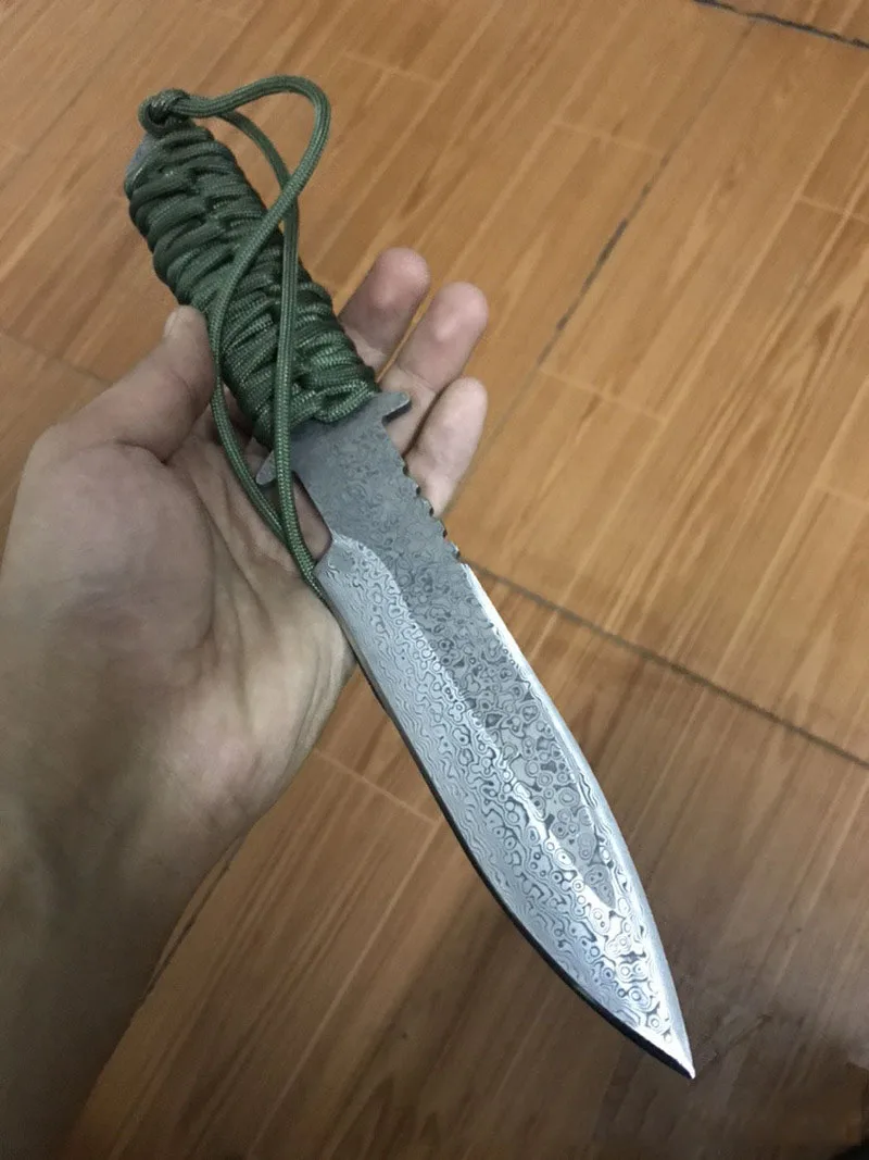 VG10 Damascus Steel Forged Raw Material Knife Blank Pattern Strip DIY Thousand Layer 35x5x0.4CM | Инструменты