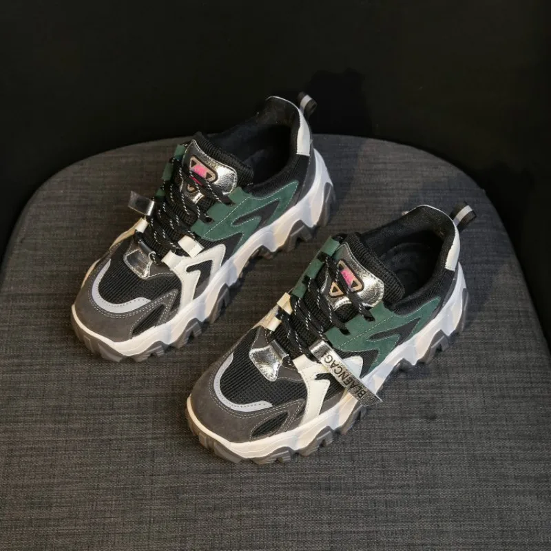 

Wild Thick Casual Vulcanize Shoes Fashion Women Sneakers Platform Chunky Round head Female Breathable Comfortable Shoes Y19-02