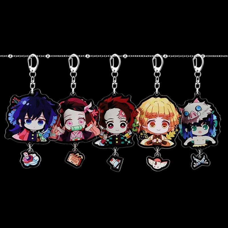 Аниме демон Slayer: Kimetsu no Yaiba акриловый брелок для ключей Косплей Подарки хороших