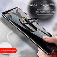 creative usb cigarette lighter support for mobile phone magnetic bracket lighter multi function cigarette accessories