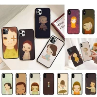 cartoon yoshitomo nara phone case for iphone 11 12 13 mini pro xs max 8 7 6 6s plus x 5s se 2020 xr case