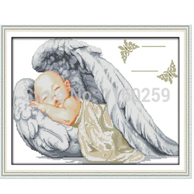 Алмазная вышивка с изображением маленьких ангелов Детская алмазная живопись