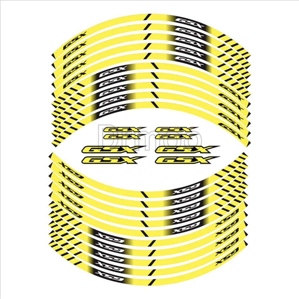 Светоотражающая полосатая лента на колесо мотоцикла Стикеры для стайлинга Suzuki