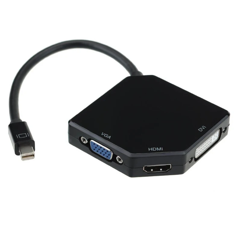 Адаптер 3 в 1 Mini DP DisplayPort-HDMI VGA DVI Мини кабель-конвертер для Mac Book Pro Air Monitor DisplayPor |