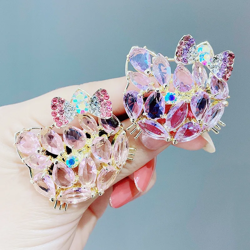 

Colorful Geometric Crystal Hair Ties Cartoon Elastic Hair Bands Rubber Band Hair Accessories For Girls Gum for Hair