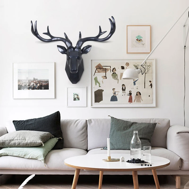 

3D BIG DEER STATUE WALL DECOR ABSTRACT SCULPTURE HOME DECORATION ACCESSORY WEDDING PARTY STATUES LIVING ROOM GARDEN DECORATIONS