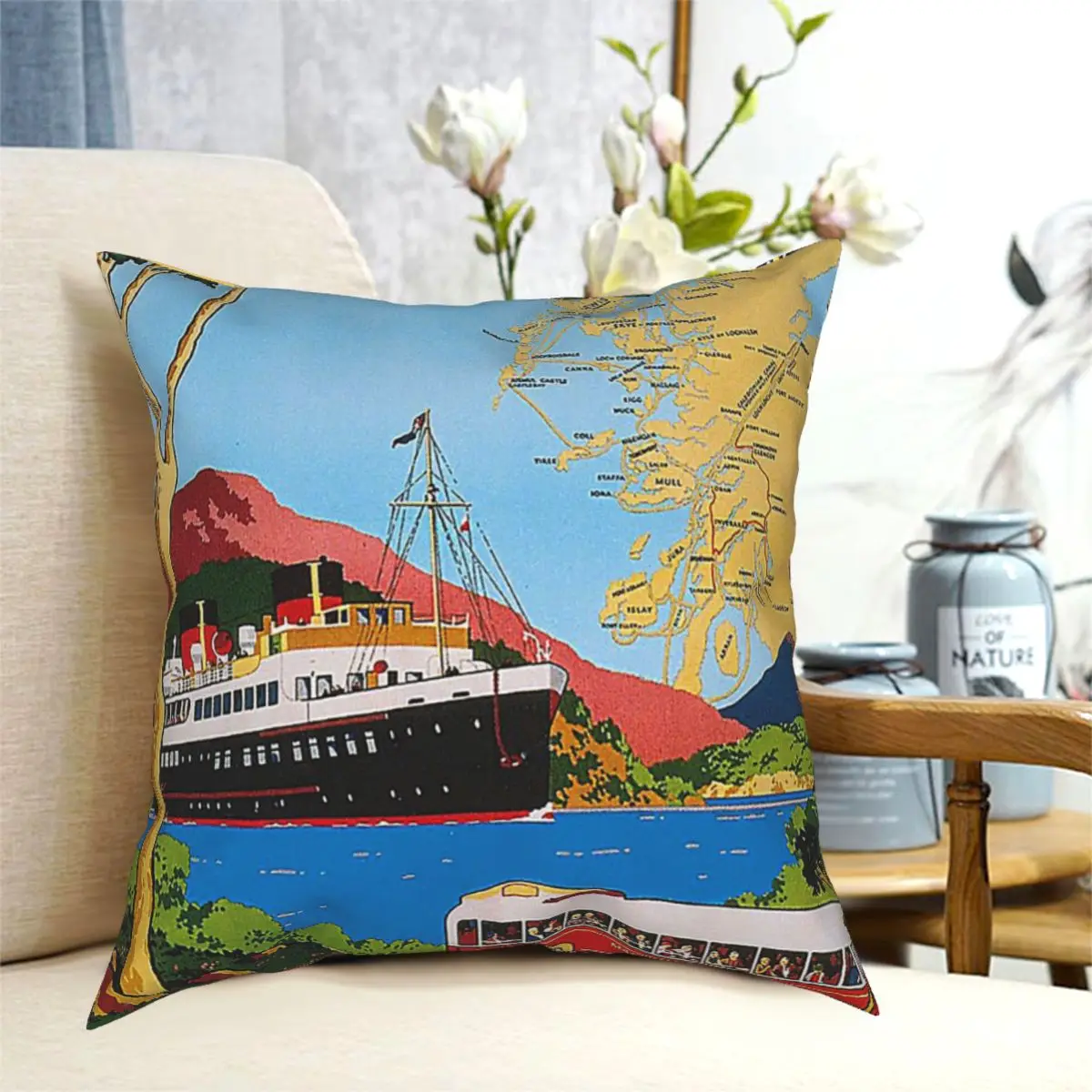 

Travel Throw Pillow Bed Pillow Cushion Cover Decorative Pillowcases Case Home Sofa Cushions 40x40,45x45cm(Double Sides)