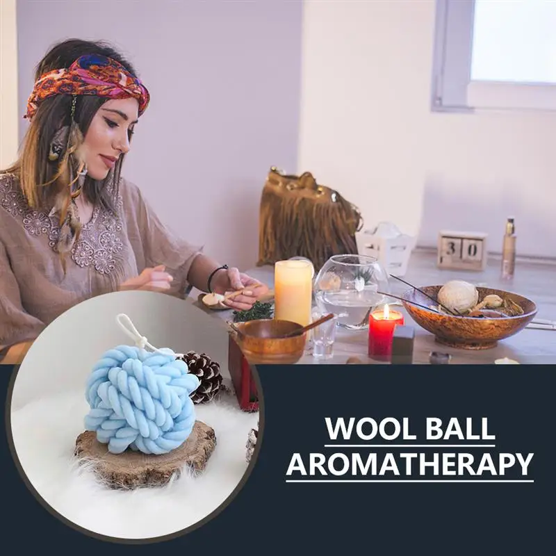 

Scented Candles Mold Handmade Knitting Wool Ball Silicone Mould Room Decorative Tools Diy Silicone Candle Molds