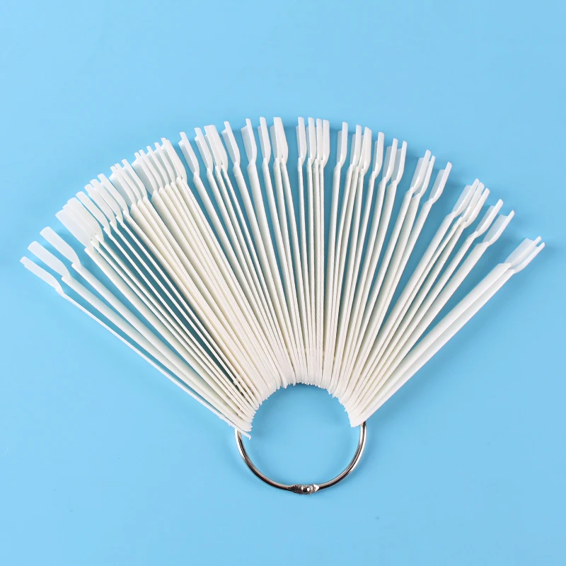 45pcs/set False Nail Tips Nature Color Fan Finger Full Card Art Display Practice Acrylic Gel Polish Tool Manicure |