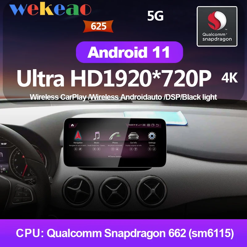 

Wekeao Android 11 Car Radio For Mercedes Benz B Class W246 2011-2014 NTG4.5 IPS audio Multimedia Dvd navigation GPS 12.3"