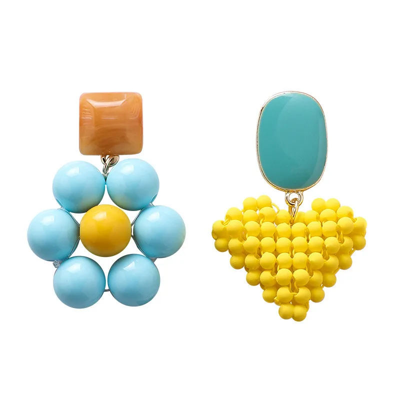 2019 ручной работы акриловые серьги женские Индивидуальные Акриловые подсолнухи