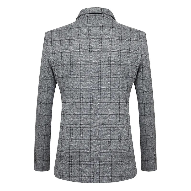 Мужской приталенный Блейзер BOLUBAO блейзер в клетку с большими карманами и принтом