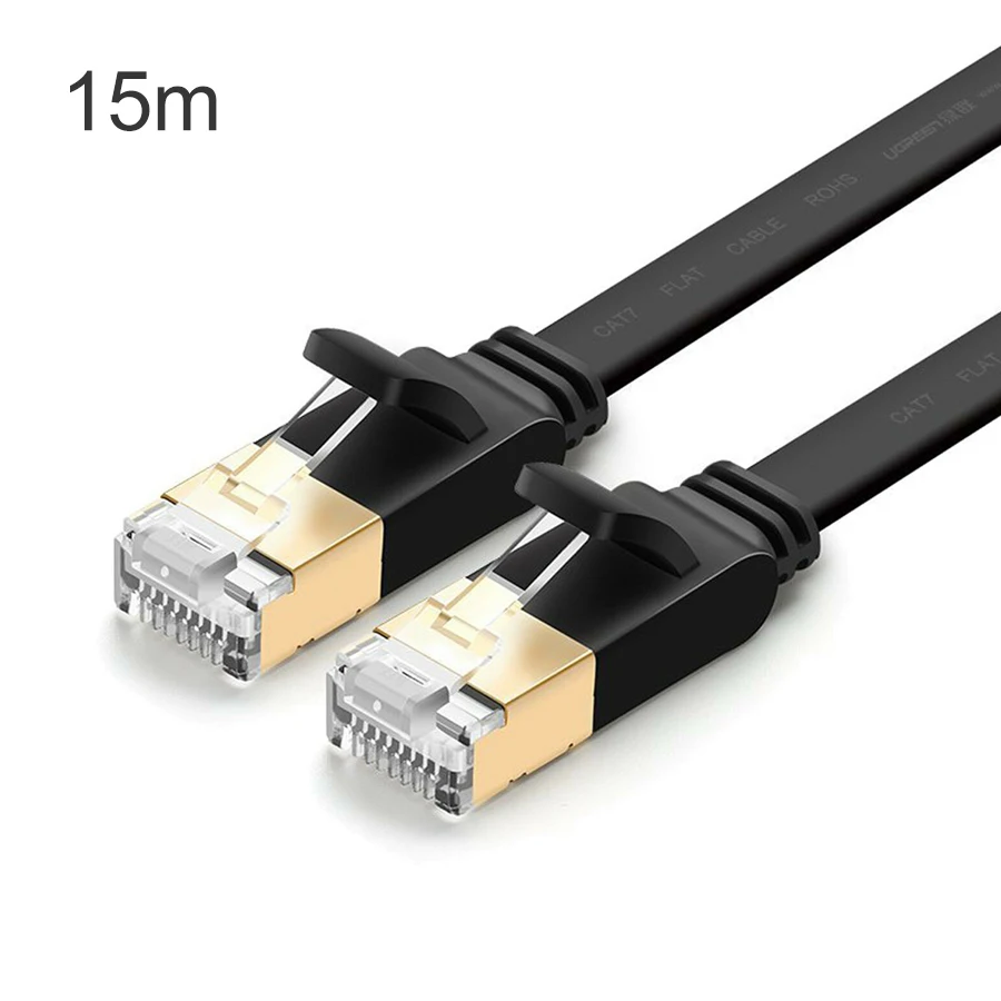 Сетевой Кабель Cat 7 с защитой Ethernet RJ45 плоский патч-кабель Cat7 для
