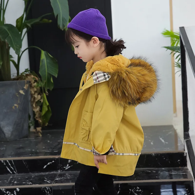 

Пальто с натуральным мехом для детей Зимние куртки пальто для девочек пальто с натуральным кроличьим мехом для детей куртка для мальчиков с...