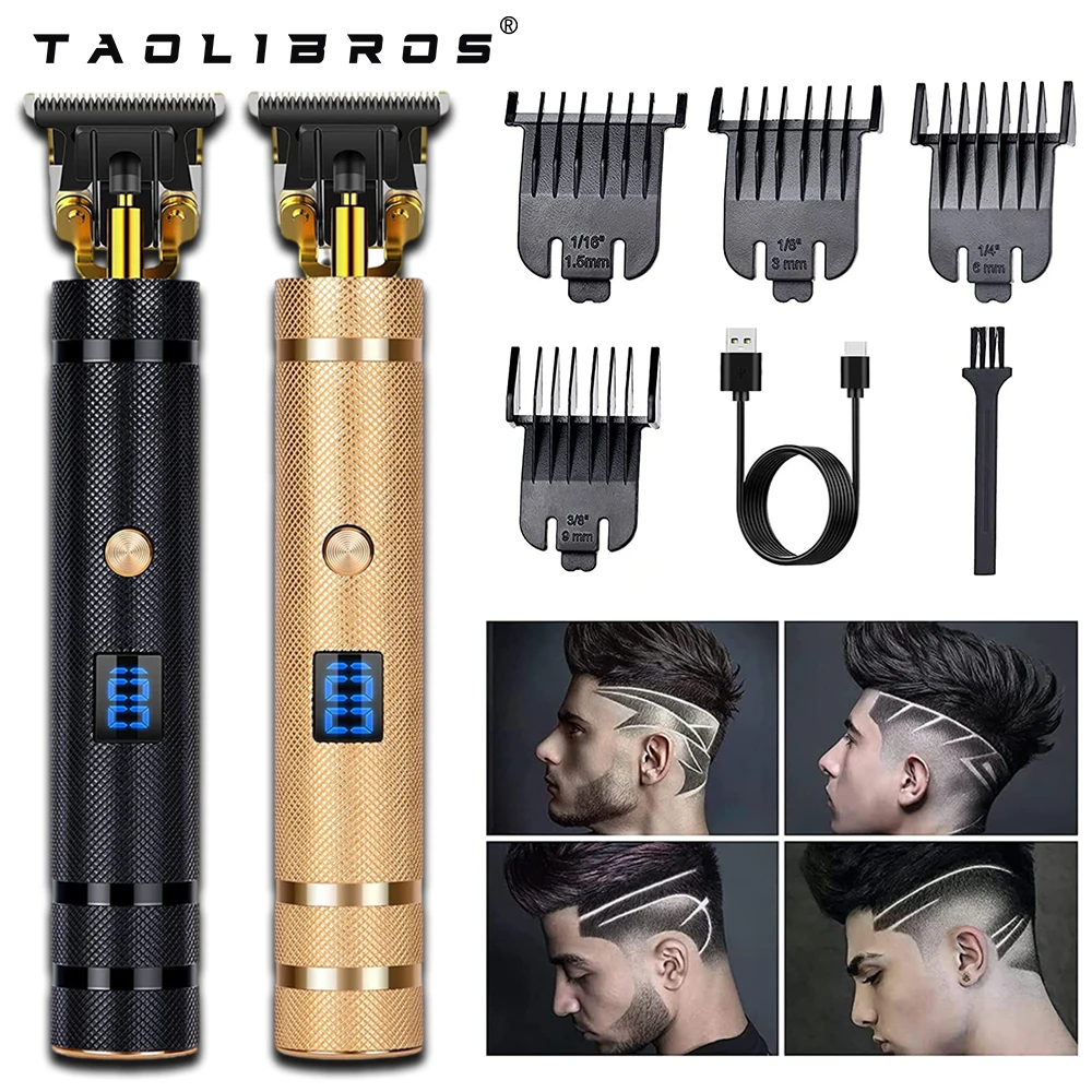 

T9 Professional Hair Clippers Trimmer for Men USB Rechargeable Hair Trimmer with LCD Beard Shaver Barber Shop Barber Clipper