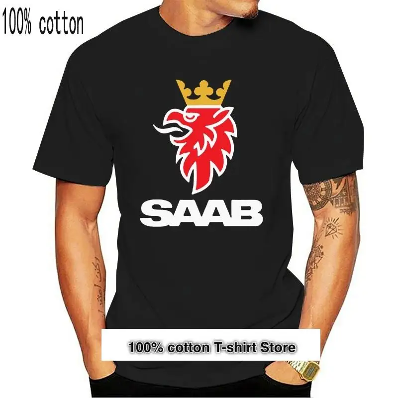 

Camiseta с логотипом Saab Car Ab Saab para hombre, ropa de moda, talla S-2Xl, новинка 2021