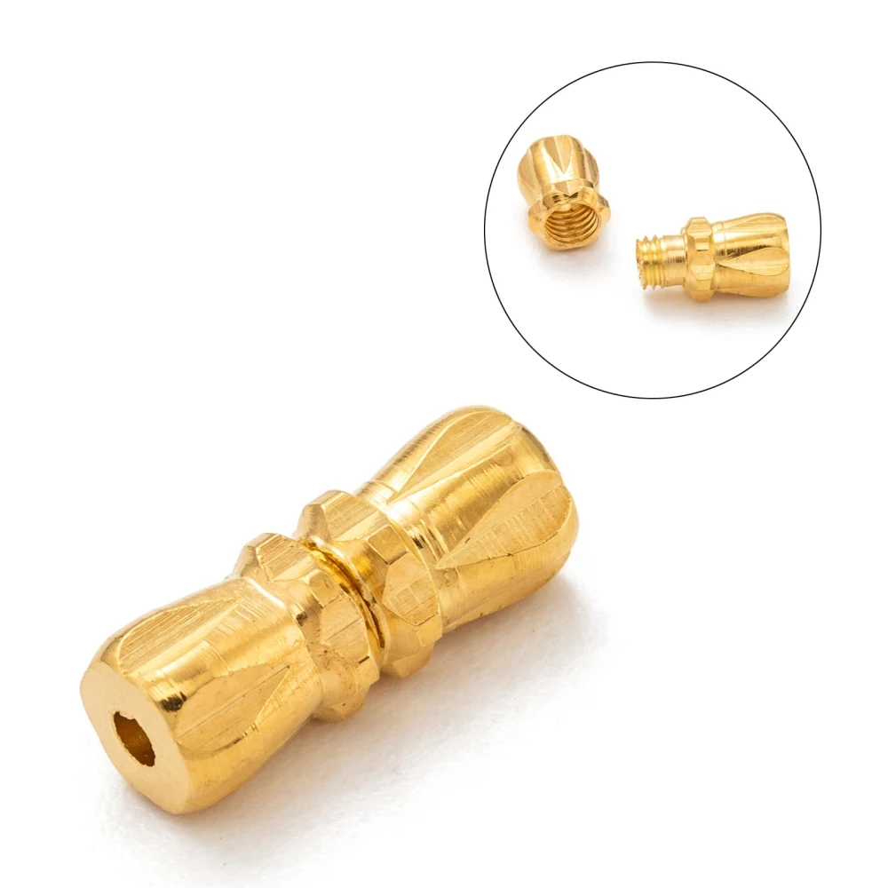 

300Set Brass Screw Clasps Golden 12x5mm Hole: 0.5mm for Fashionable jewelry