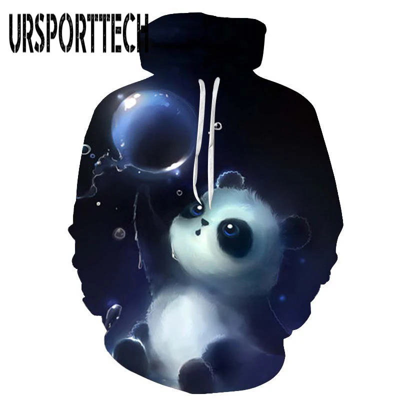 URSPORTTECH популярные модные повседневные мужские и женские 3D толстовки с принтом молочного космоса галактика толстовки с капюшоном унисекс Топы оптом размера плюс