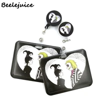 horror movie characters tim burton movie snake card cover clip lanyard retractable student nurse badge clip id card badge holder