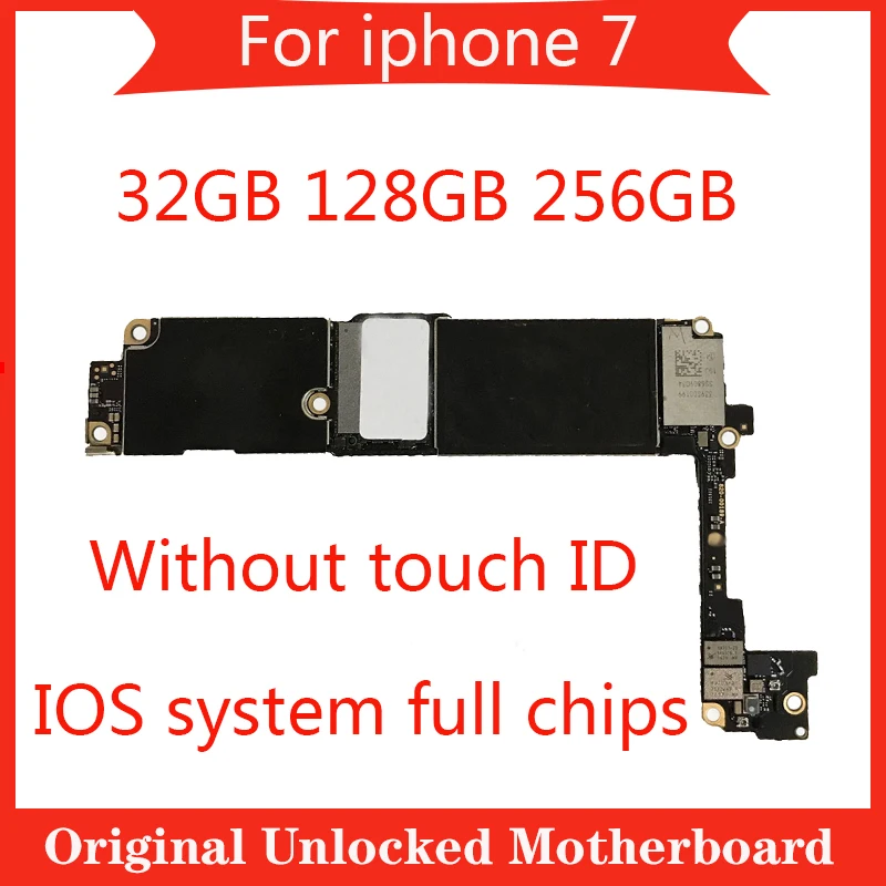 Placa-mãe para Iphone Mainboard para Iphone Completo para Iphone 7 sem Toque Testado id Placa Lógica Chip 32gb 128gb 256gb 7 Bom