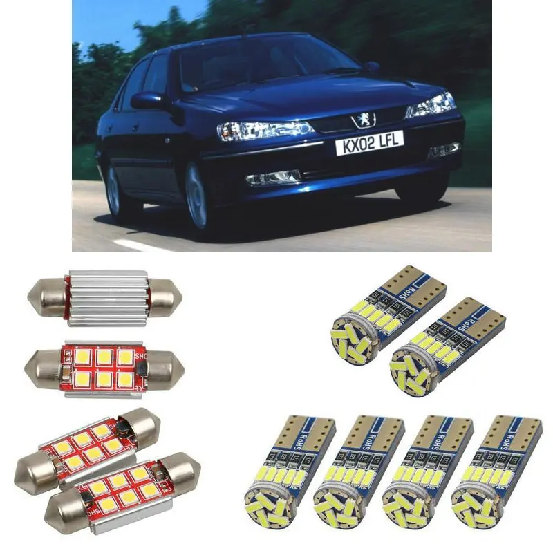 Внутренний светодиодный автомобильный светильник s для peugeot 406 8b sedan coupe 8c estate 8ef