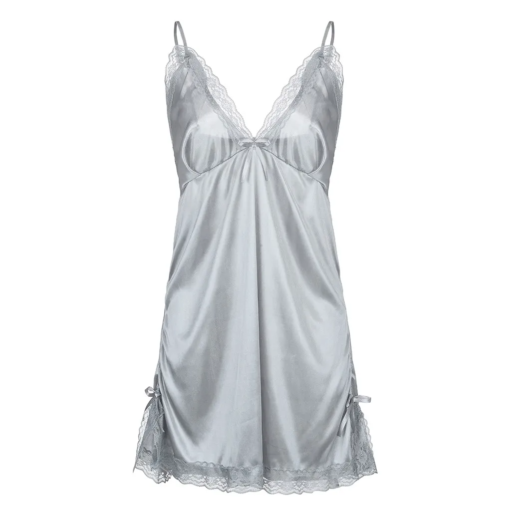 

Women's plus size nightdress comfortable and skin-friendly fabric silky and soft ladies' short dress high quality U*