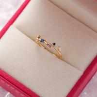 simple square stone ring for women female cute finger rings romantic birthday gift for girlfriend fashion zircon stone jewlery