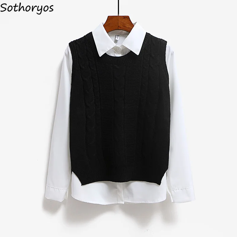 Жилет женский универсальный короткий классический с круглым вырезом однотонный