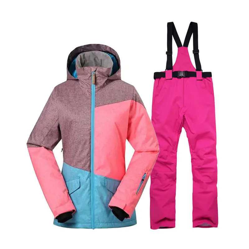 picture jacket pant Женский зимний костюм Спортивная одежда для улицы Сноубординг наборы водонепроницаемый ветрозащитный костюм лыжные куртки и комбинезон зимние брюки - Цвет: picture jacket pant