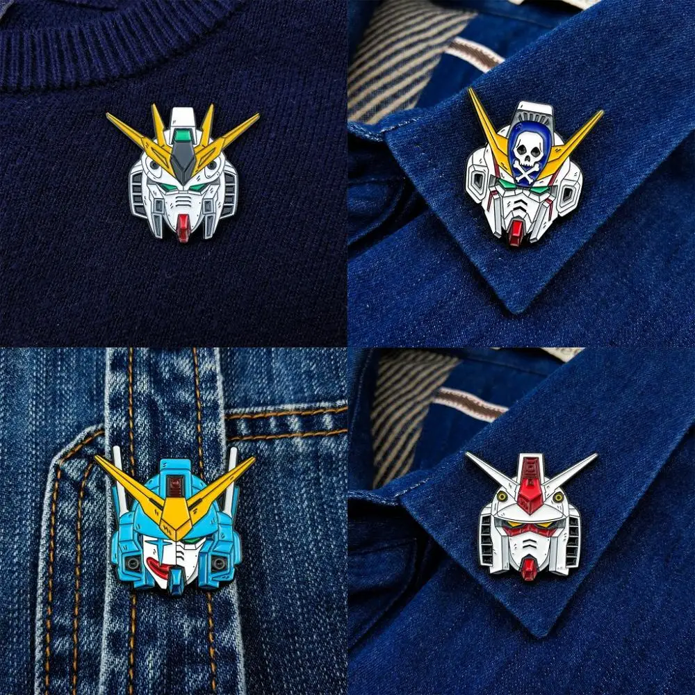 

GUNDAM Astray Heavyarms RX-78 RX-93 Cosplay Retro Metal Bedge Bags Badge Button Brooch Pin Souvenir Costume Props Decor Gift