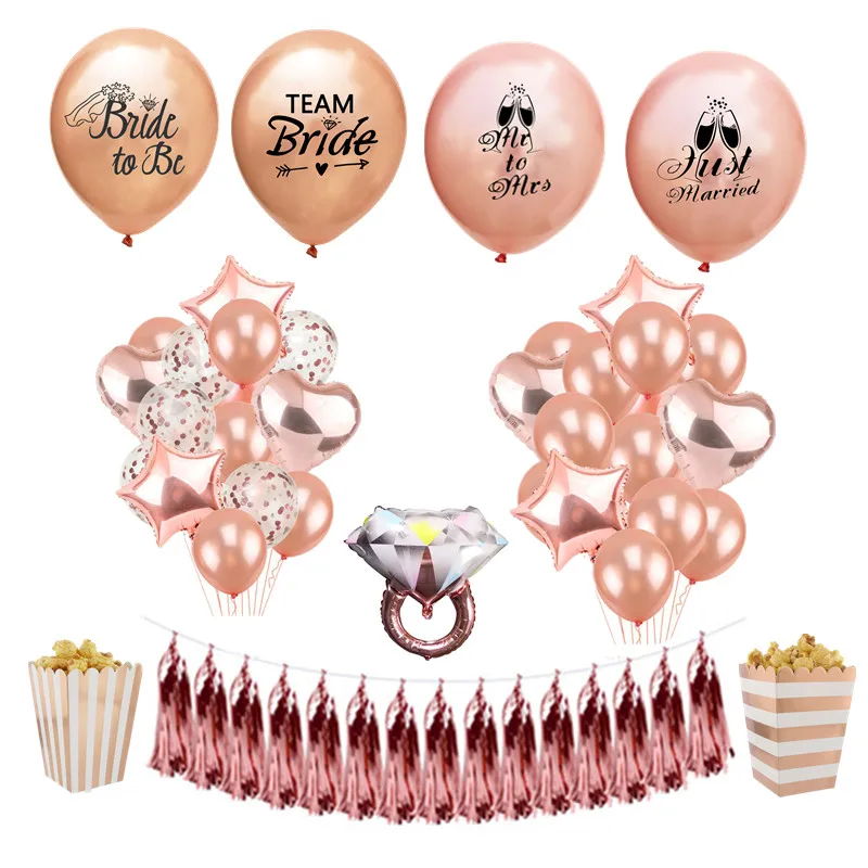 Девичник декор для вечеринки Команда Невесты чтобы быть воздушными шарами
