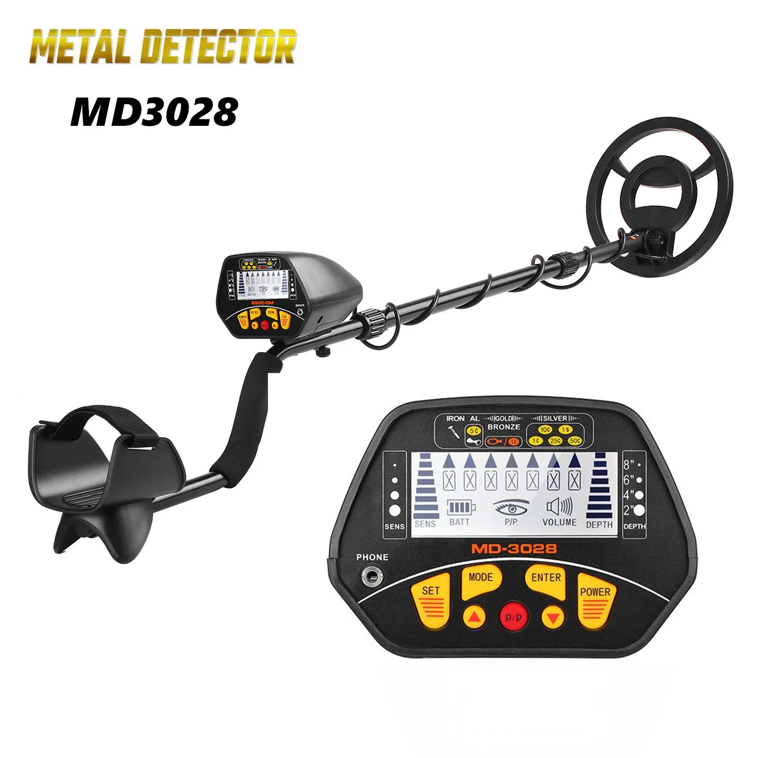 

MD-3028 Metal Detector Underground Metal Detector Gold Finder Treasure Hunter with LCD Display Gold Digger