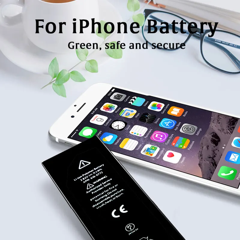 Новый 100% класса AAA аккумулятор для телефона iPhone 5S 6 6S 6P 6SP 7 8 Plus X XS XR Max Замена
