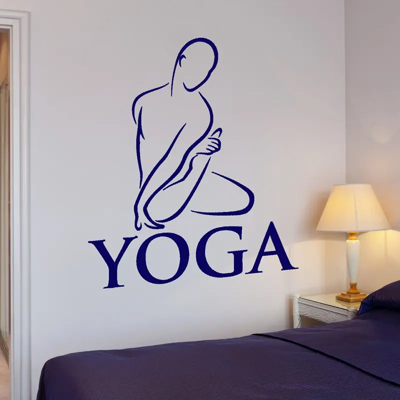

Yoga Club Sticke Decal Posters Vinyl Wall Decals Pegatina Quadro Parede Decor Mural Yoga Sticker