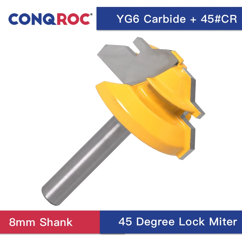 Деревообрабатывающий фрезерный станок с прямым хвостовиком 8 мм 45