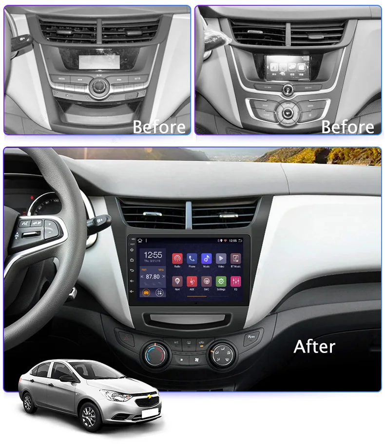 Автомобильное радио мультимедийный DVD-плеер Android для Chevrolet SAIL 2015-2018