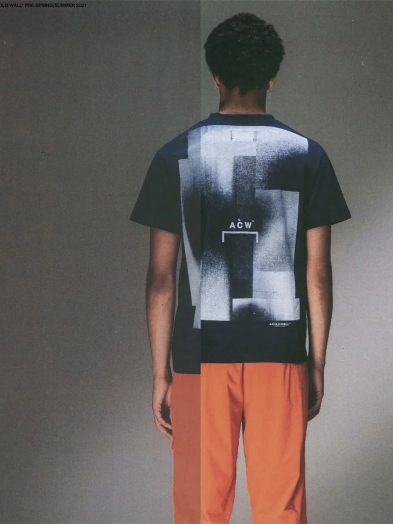 

Men Women A-cold-wall Geometric Graffiti Painting Printing T Shirt Tee Shirts Designer Original Custom Acw21ss Specific Fabric