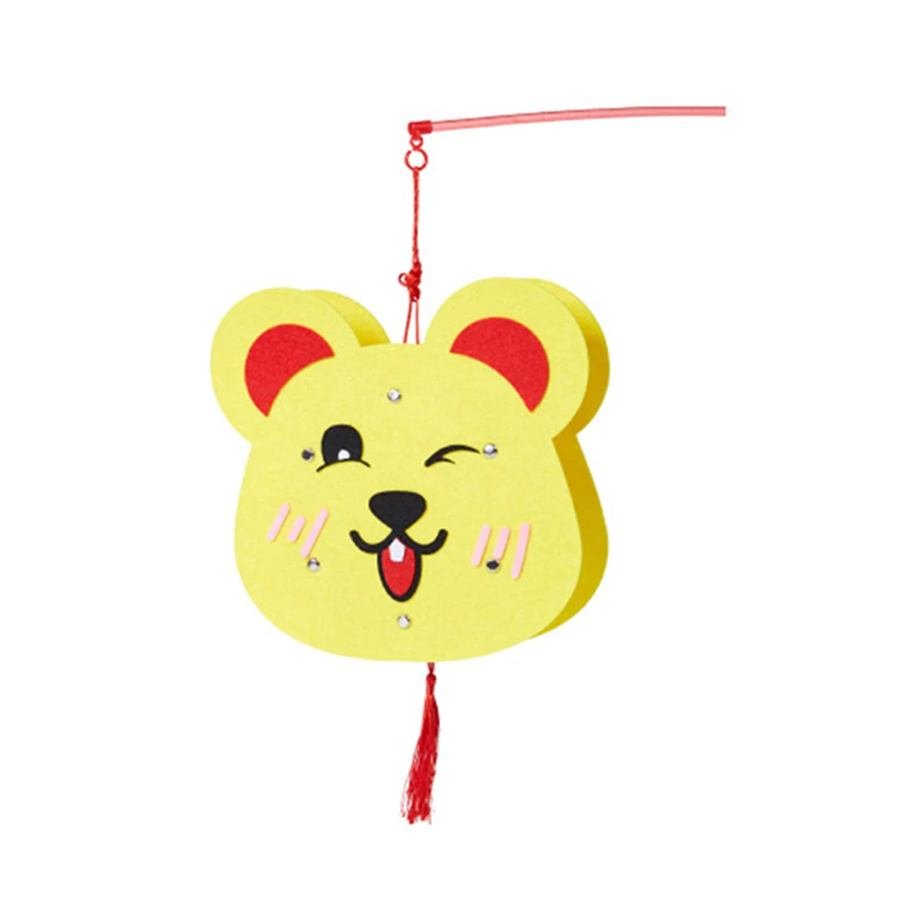 A3 DIY CartoonPaper фонарь китайский год светодиодный украшения для фонарей войлочные украшения для детей Рождественский Декор Висячие двери детский подарок - Цвет: A3